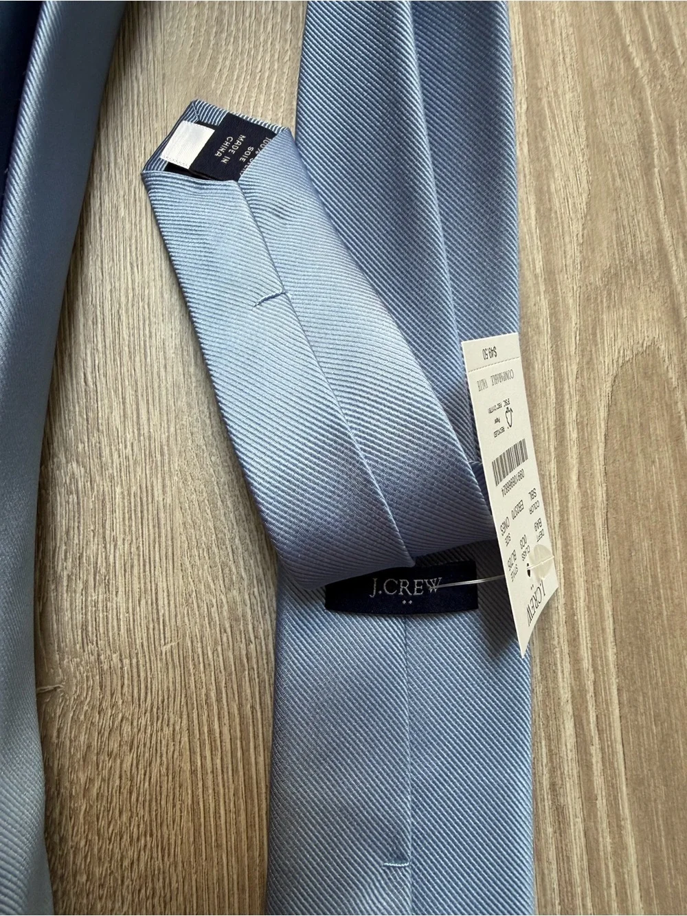 J. Crew Factory Solid Silk Tie Sky Blue formal business suiting powder blue